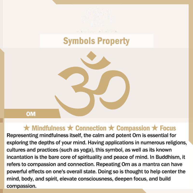 Buddhist Blessing Vintage OM Symbol geometry Design Stainless Steel Connection Necklace Pendant