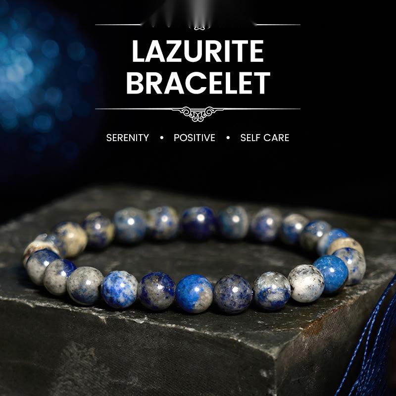 Buddhist Blessing Stone Lazurite Self Care Positive Bracelet