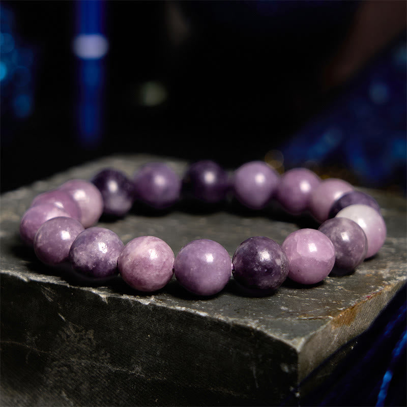 Buddhist Blessing Purple Mica Stone Positive Bracelet