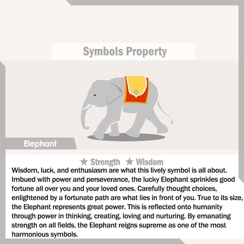 Buddhist Blessing Natural Various Stones Elephant Spiritual Strength Bracelet