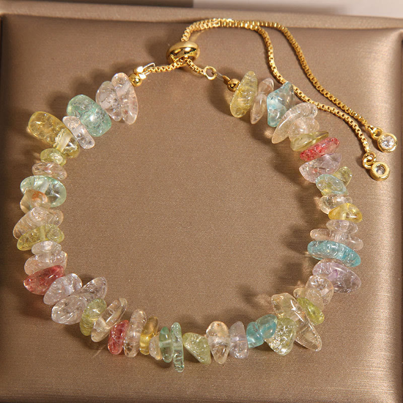 Buddhist Blessing Various Gravel Crystals White Crystal Blue Crystal Protection Bracelet