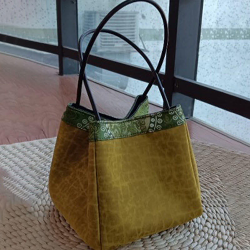 Buddhist Blessing Bamboo Branches Bead Pendant Tassel Xiangyunsha Silk Shoulder Bag Hangbags