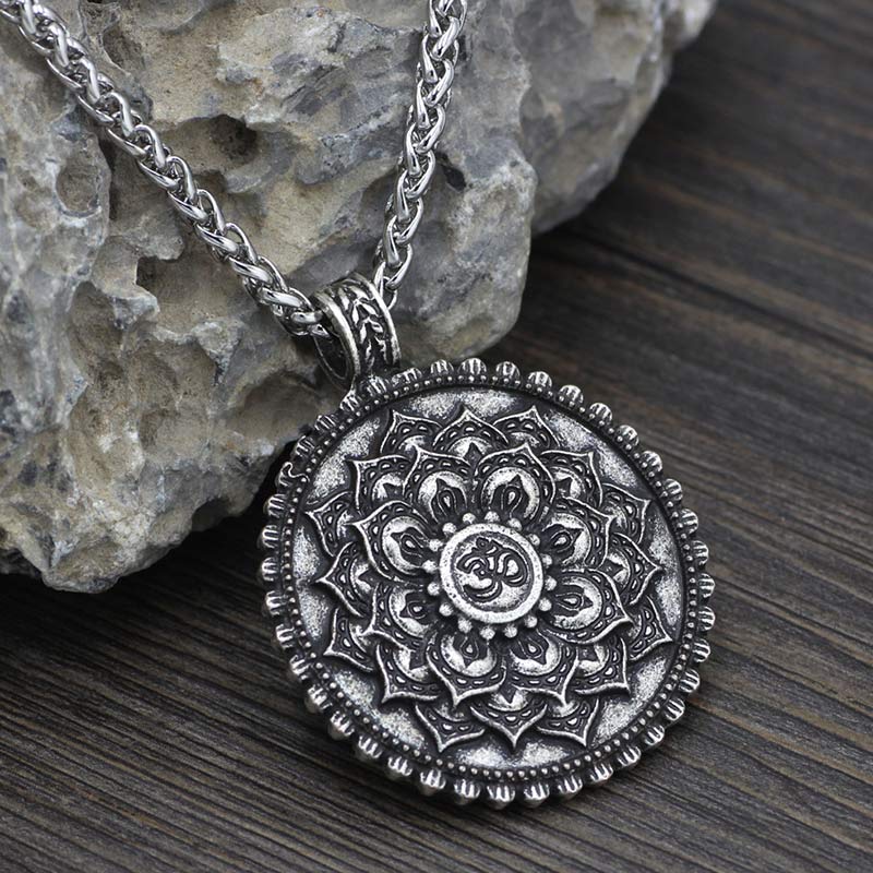 Six True Words Love Peace Flower Pattern Necklace (Extra 35% Off | USE CODE: FS35)