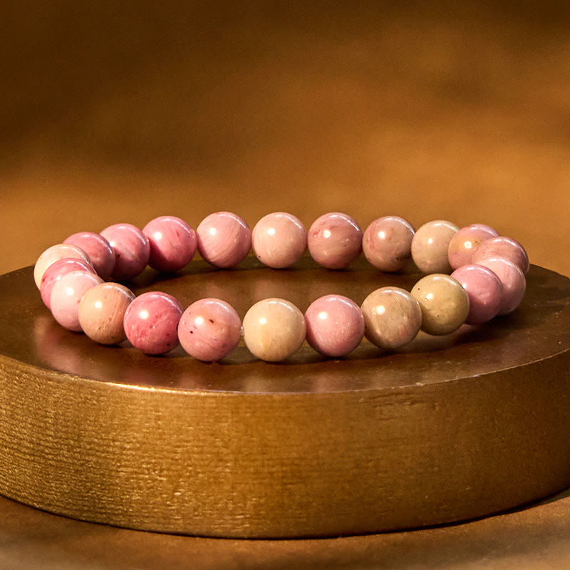 Buddhist Blessing Rhodonite Healing Relationships Bracelet