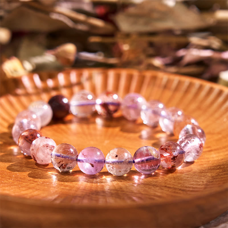 Buddhist Blessing Natural Purple Phantom Love Wisdom Bracelet