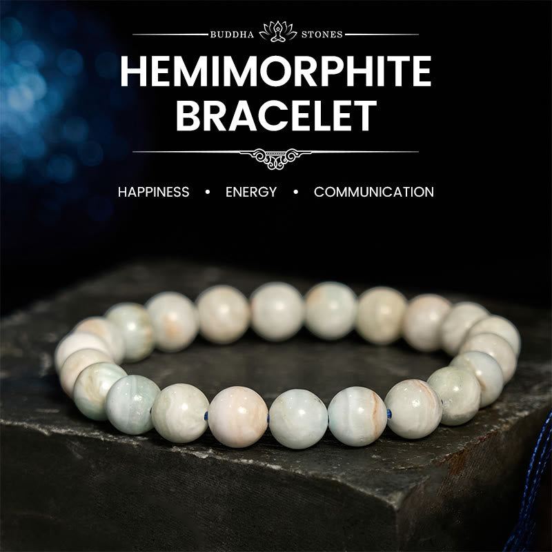 Buddhist Blessing Hemimorphite Calm Energy Bracelet