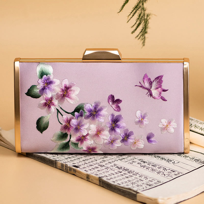 Buddhist Blessing Carnation Peony Begonia Su Embroidery Wedding Shopping Purse Handbag Crossbody Bag