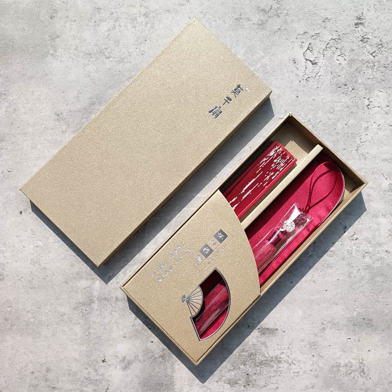 Buddhist Blessing Crane Plum Blossom Handheld Silk Bamboo Folding Fan