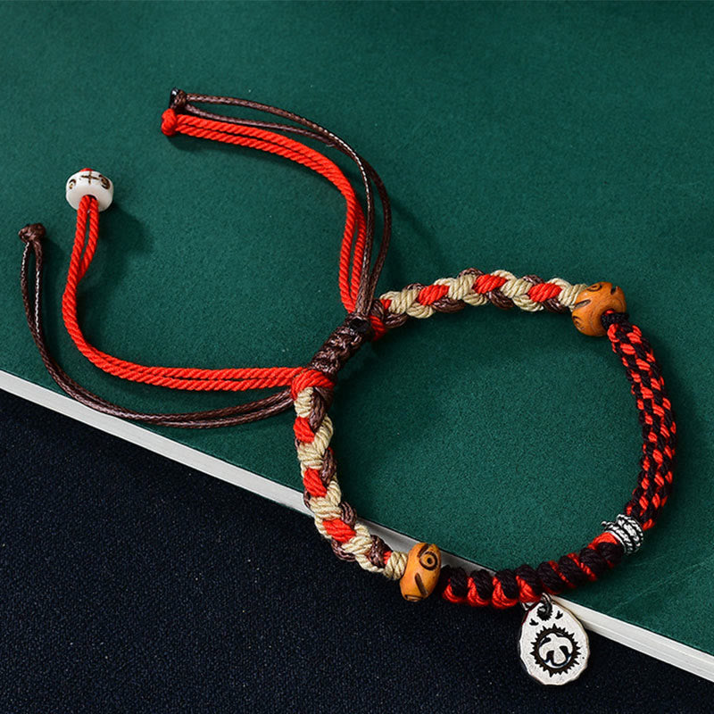 Buddhist Blessing Tibetan Hand-woven Garuda String Luck Bracelet
