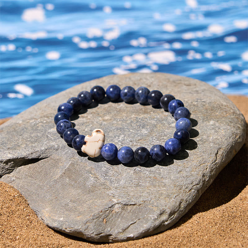 Buddhist Blessing Natural Various Stones Elephant Spiritual Strength Bracelet