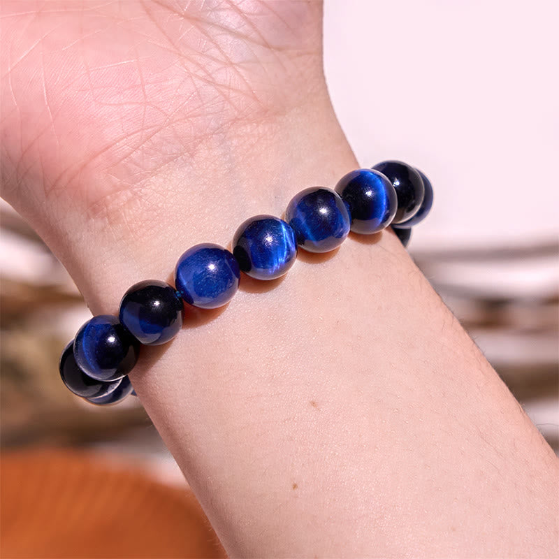 Buddhist Blessing Blue Tiger Eye Balance Bracelet