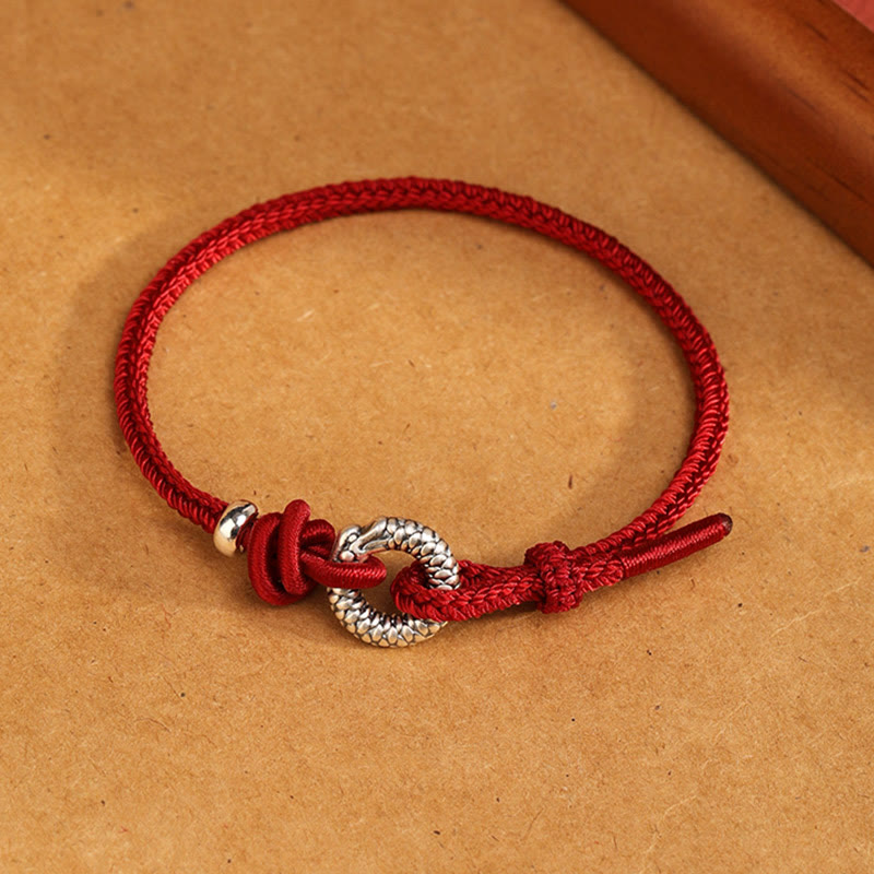 Buddhist Blessing 999 Sterling Silver Year Of The Dragon Peace Buckle Luck Bracelet