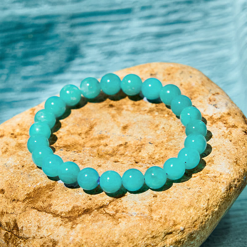 Buddhist Blessing Stone Amazonite Positive Balance Bracelet
