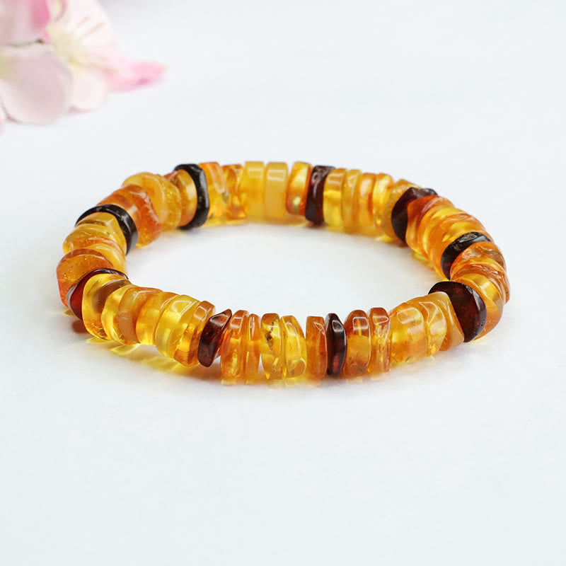 Buddhist Blessing Amber Peace Buckle Confidence Bracelet