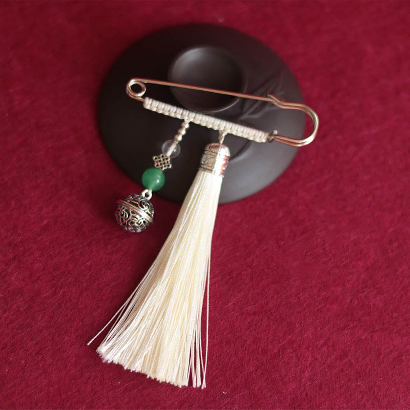 Buddhist Blessing Retro Bell Tassels Brooch