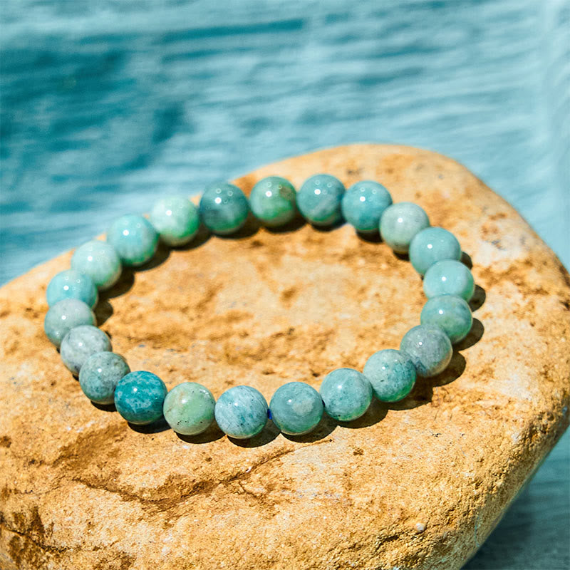 Buddhist Blessing Stone Amazonite Positive Balance Bracelet