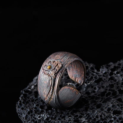 Buddhist Blessing 999 Sterling Silver Lotus Balance Ring