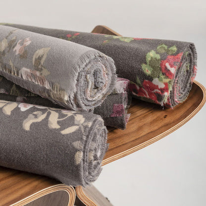 Buddhist Blessing Tibetan Rose Flower Garden Shawl Fall Winter Cozy Scarf Wrap