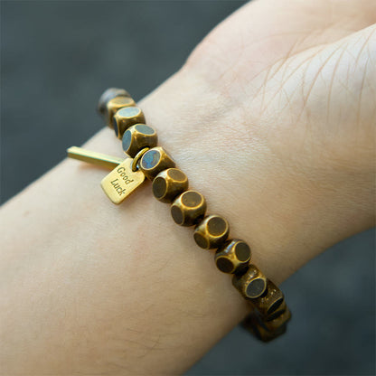 Buddhist Blessing Copper Good Luck Wealth Bracelet