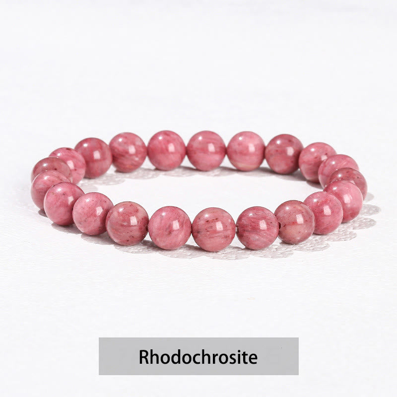 Buddhist Blessing Various Crystal Stone Amethyst Green Aventurine Rose Quartz Healing Bracelet