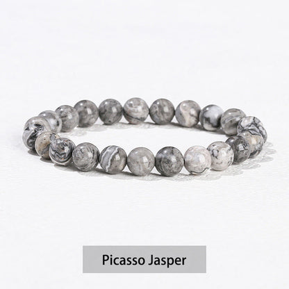 Buddhist Blessing Various Crystal Stone Amethyst Green Aventurine Rose Quartz Healing Bracelet