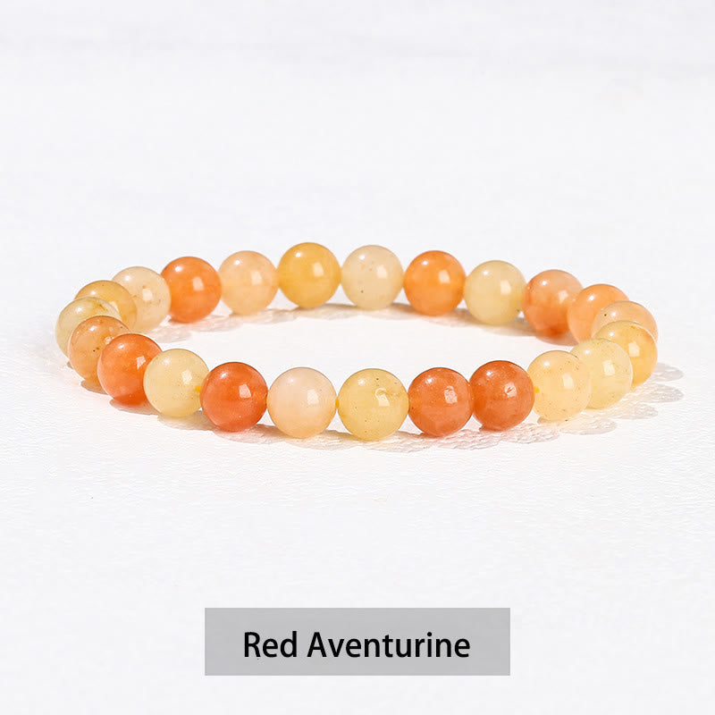 Buddhist Blessing Various Crystal Stone Amethyst Green Aventurine Rose Quartz Healing Bracelet