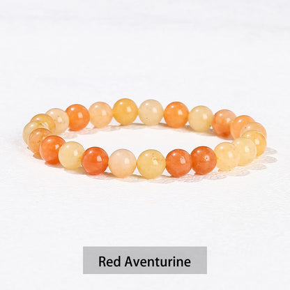 Buddhist Blessing Various Crystal Stone Amethyst Green Aventurine Rose Quartz Healing Bracelet