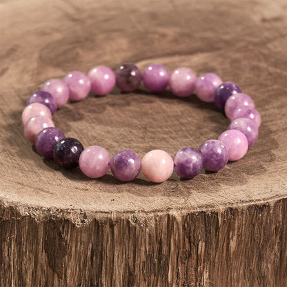 Buddhist Blessing Purple Mica Stone Positive Bracelet