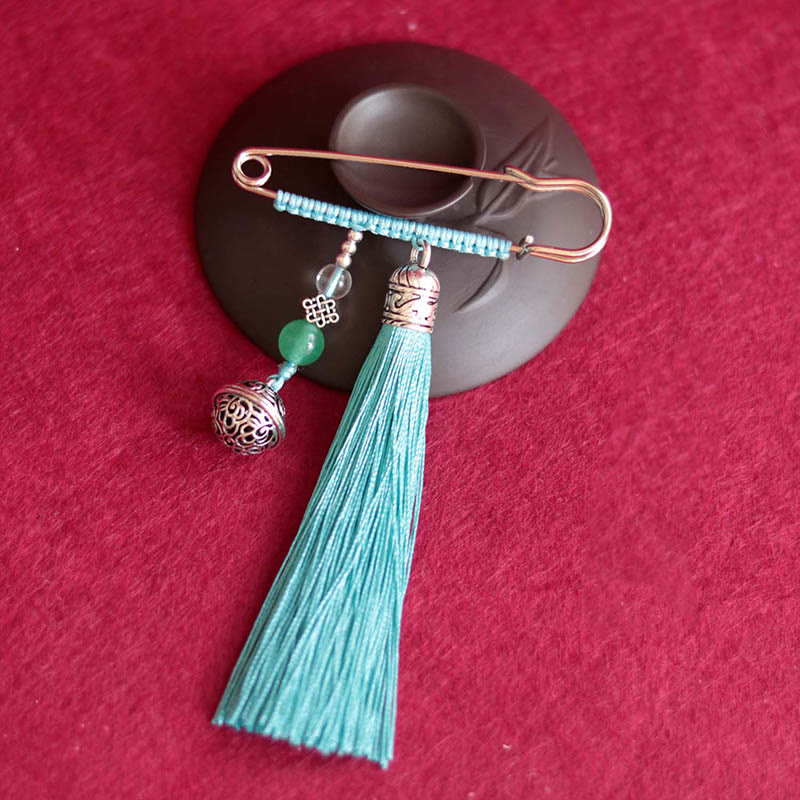 Buddhist Blessing Retro Bell Tassels Brooch