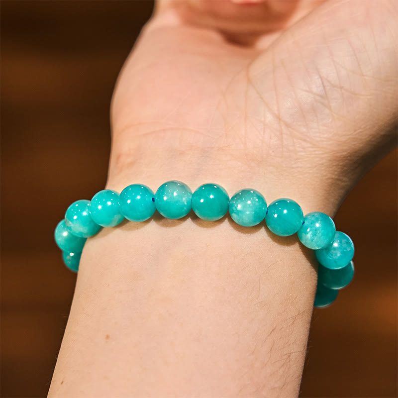 Buddhist Blessing  Stone Various Crystals Malachite Lazurite Hemimorphite Calmness Bracelet
