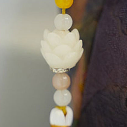 Buddhist Blessing Lotus Bamboo Crane Deer Butterfly Mountain Xiangyunsha Silk Song Brocade Crossbody Bag Shoulder Bag