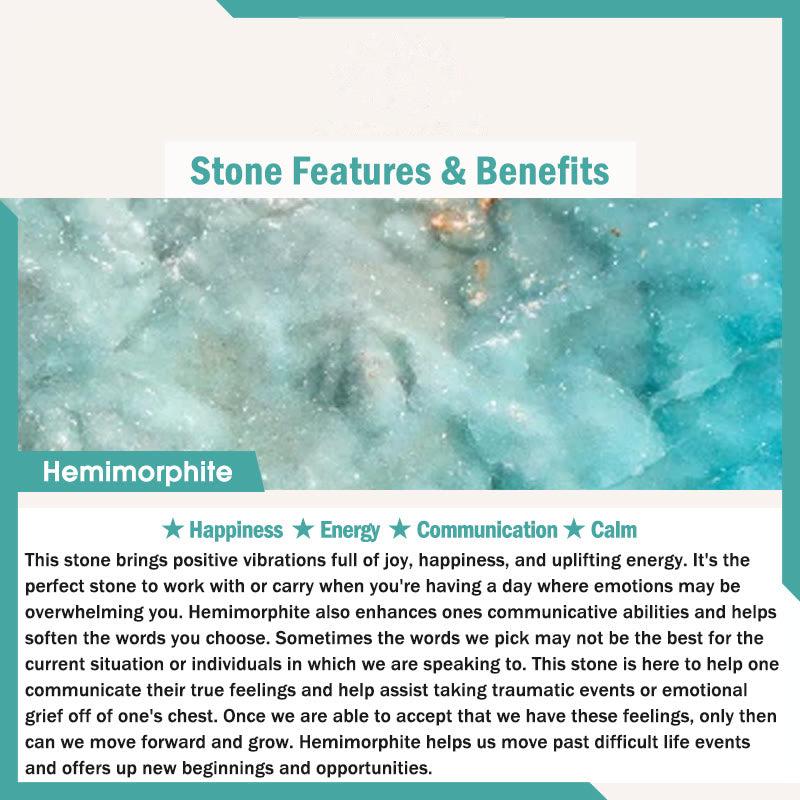 Buddhist Blessing  Stone Various Crystals Malachite Lazurite Hemimorphite Calmness Bracelet