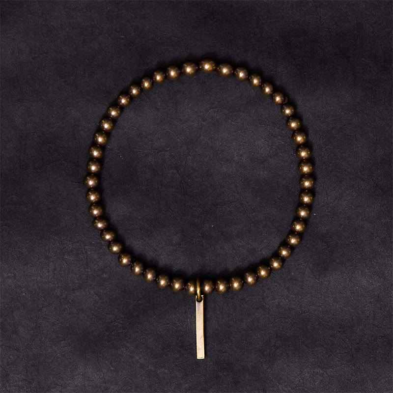 Buddhist Blessing Pure Copper Brass Beads Self Care Healing Bracelet