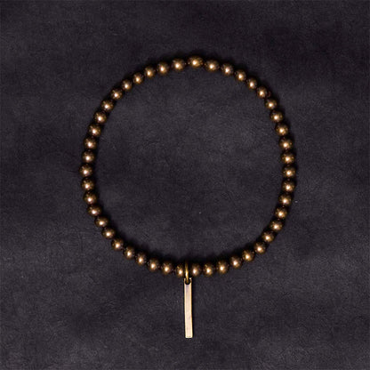 Buddhist Blessing Pure Copper Brass Beads Self Care Healing Bracelet