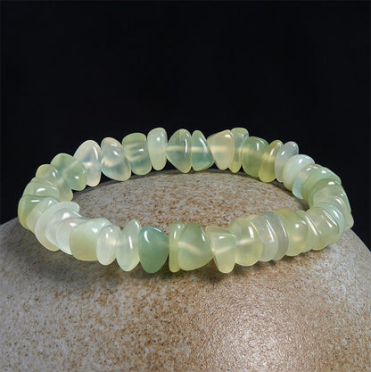 Buddhist Blessing Natural Peridot Irregular Blocks Peace Bracelet