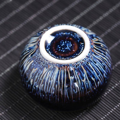 Buddhist Blessing Handmade Chinese Jianzhan Koi Fish Lotus Dragon Phoenix 12 Chinese Zodiac Ceramic Teacup Kung Fu Tea Cup 70ml