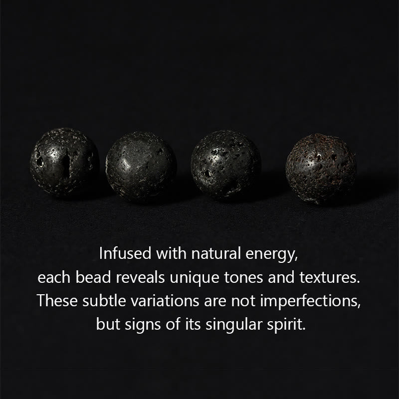 Buddhist Blessing Natural Lava Rock Om Mani Padme Hum Dorje Vajra Healing Bracelet