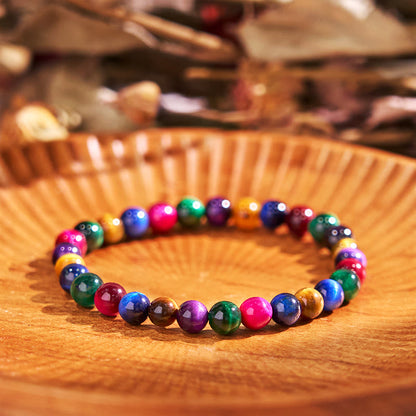 Buddhist Blessing Tiger Eye Resolve Courage Bracelet