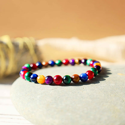 Buddhist Blessing Tiger Eye Resolve Courage Bracelet