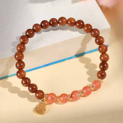Buddhist Blessing Green Phantom Citrine Rutilated Quartz Super Seven Crystal Confidence Bracelet