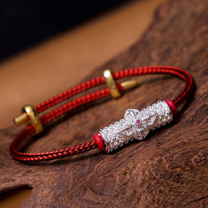 Buddhist Blessing Copper Luck Red String Bracelet