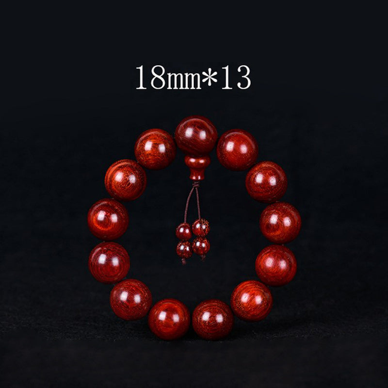 Buddhist Blessing Tibetan Small Leaf Red Sandalwood Balance Bracelet