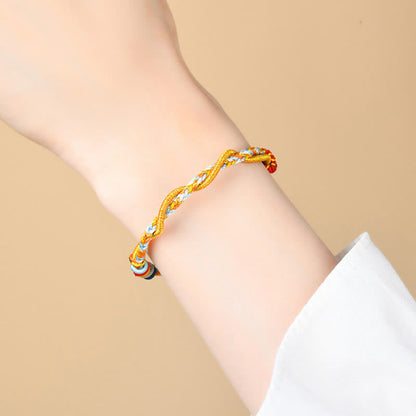 Buddhist Blessing Colorful String Snake Dragon Year of the Snake Luck Bracelet