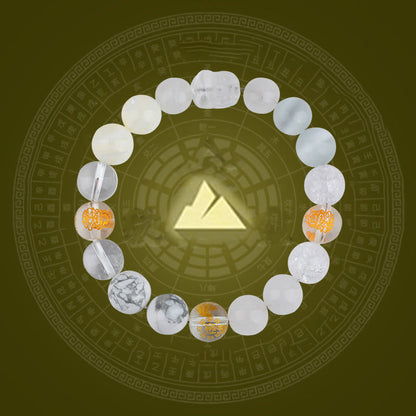 Buddhist Blessing Five Elements Various Crystal Agate Pixiu Wealth Bracelet