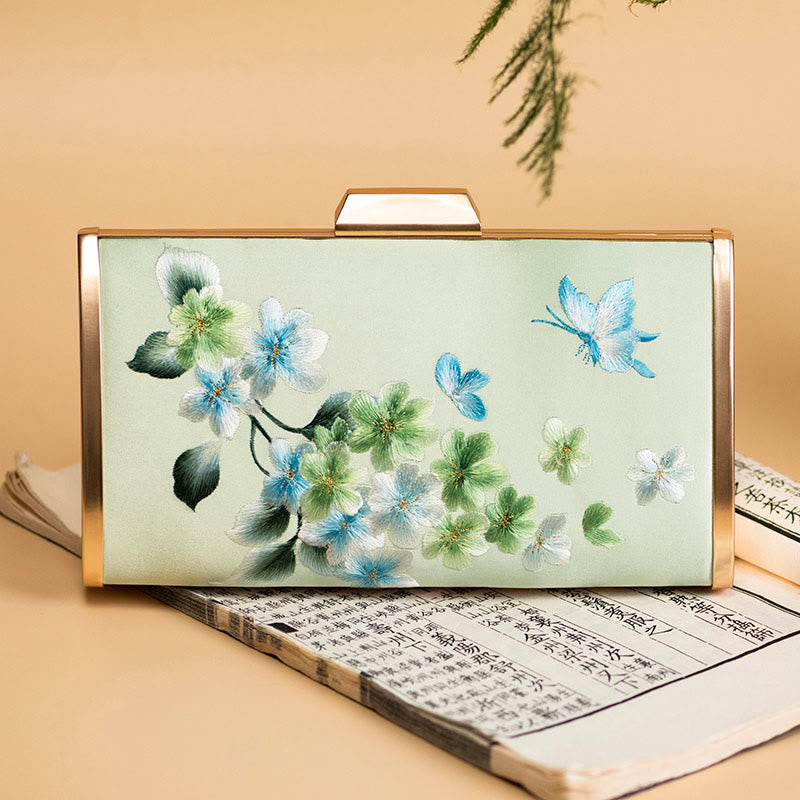 Buddhist Blessing Carnation Peony Begonia Su Embroidery Wedding Shopping Purse Handbag Crossbody Bag