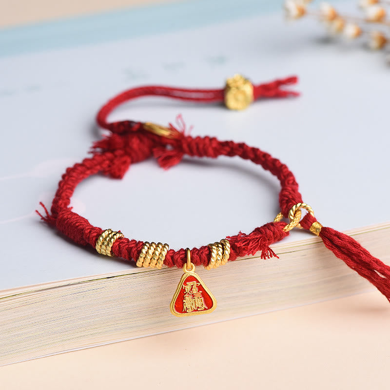 Buddhist Blessing Tibetan String Zakiram Goddess Of Wealth Flower Tassel Protection Bracelet