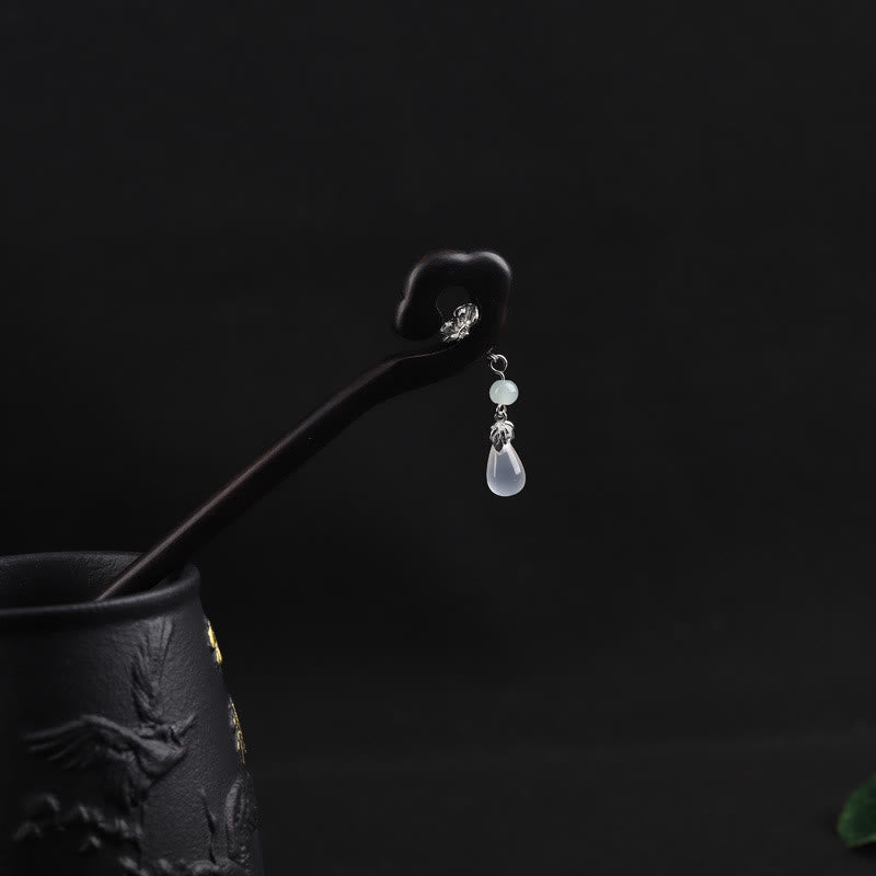 Buddhist Blessing Ebony Auspicious Cloud Courage Hairpin