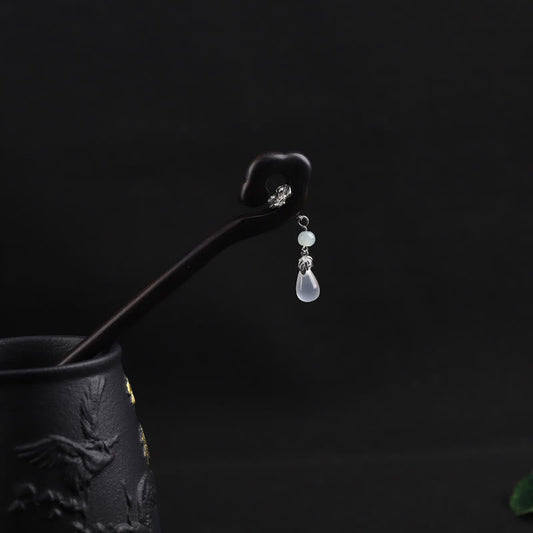 Buddhist Blessing Ebony Auspicious Cloud Courage Hairpin