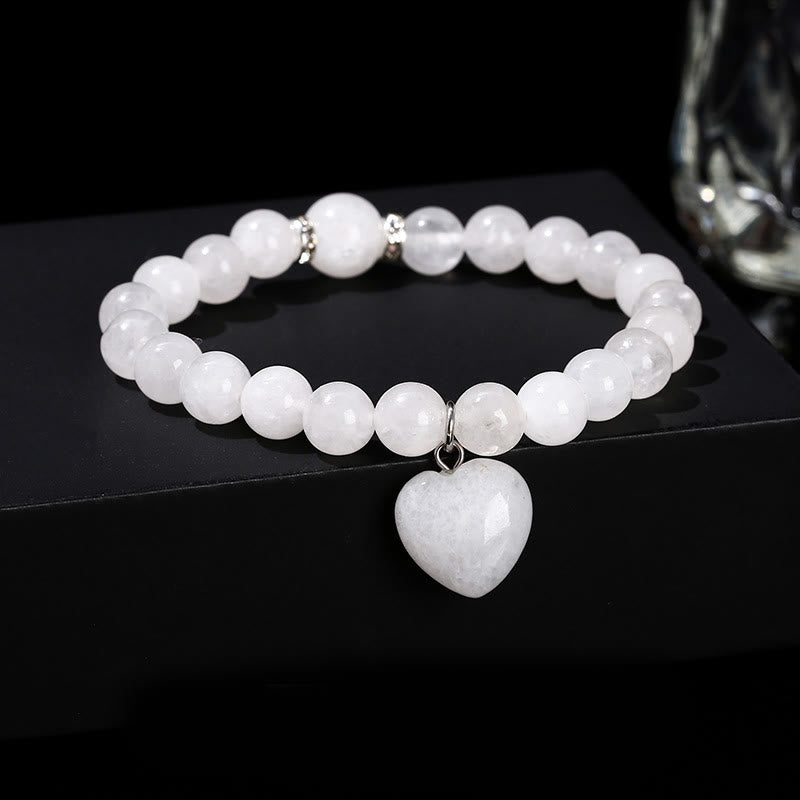 Buddhist Blessing Various Crystal Green Aventurine Love Heart Balance Bracelet