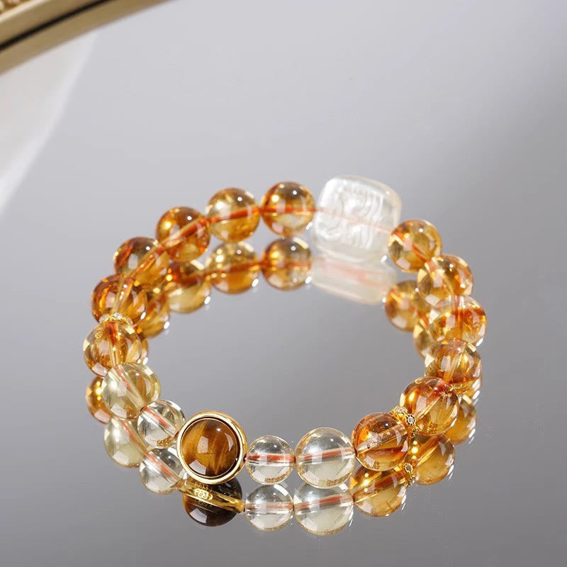 Buddhist Blessing Topaz Zashi Lhamo Kindness Bracelet